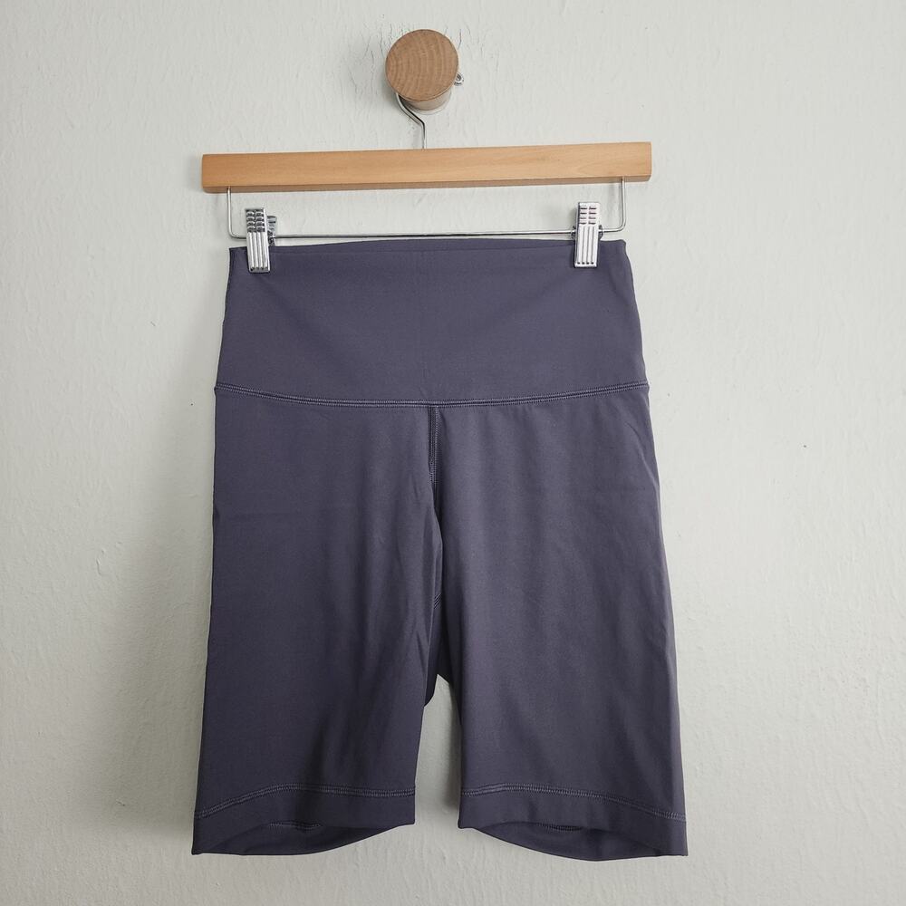 Everlane The Perform High Waisted Biker Shorts Dark Plum Purple NWOT Small